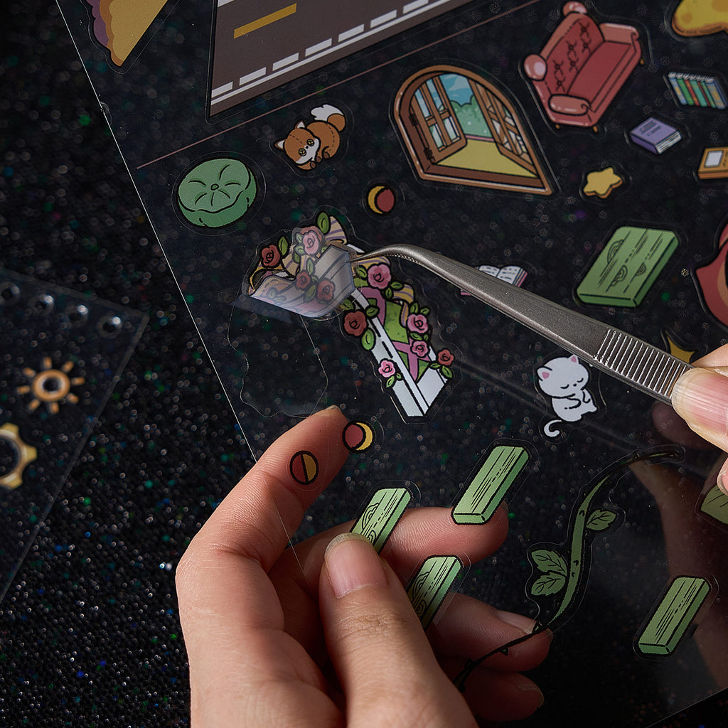 A micro scene book of rose Town, a seal seal for children, an adult stress relief seal. There are various construction scenes and can be used for glass metal cup bodyseal. 3 d A three-dimensional cultural property diy Decorative book