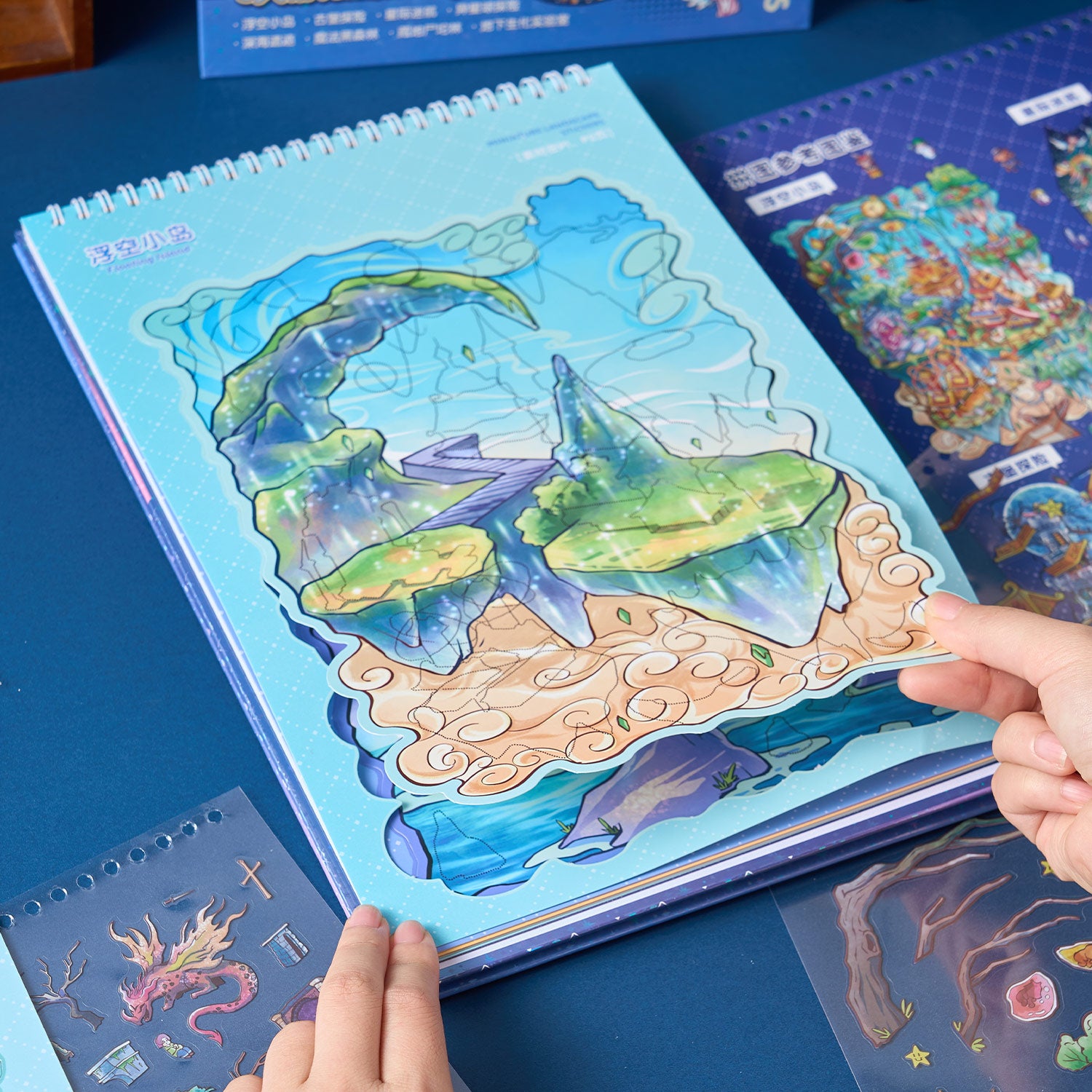 One of the notebooks of the shrinking scene of the town in the odd area diy Toy. 8 different theme scenes. 3 d A three-dimensional cartoon shed diy Decorative book