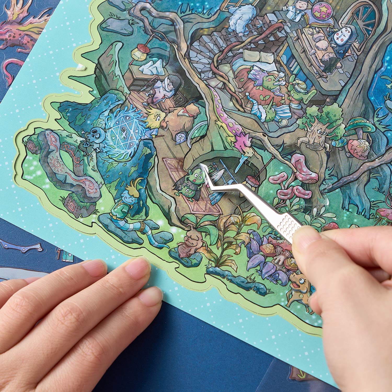 One of the notebooks of the shrinking scene of the town in the odd area diy Toy. 8 different theme scenes. 3 d A three-dimensional cartoon shed diy Decorative book