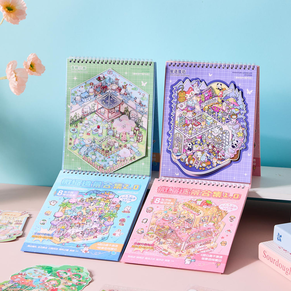 Island series rainbow island fairy tale Island Island shrinking scene diary seal seal for children D A three-dimensional cartoon shed DIY Decorative book