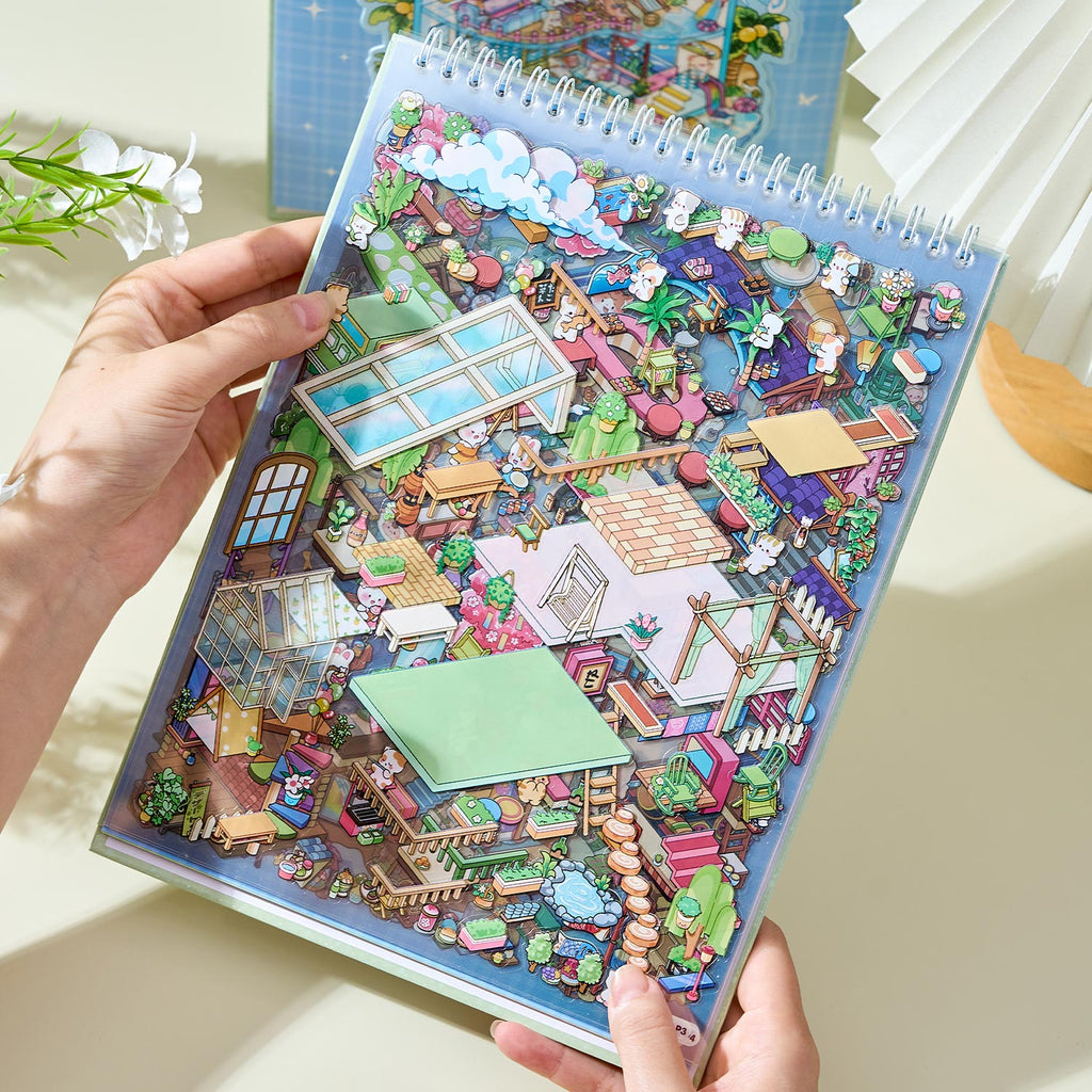 It can be used for one of the children's seal seals, the children's seal, various building scenes, and the glass metal cap bodyseal. 3 d A three-dimensional cartoon shed diy Decorative book