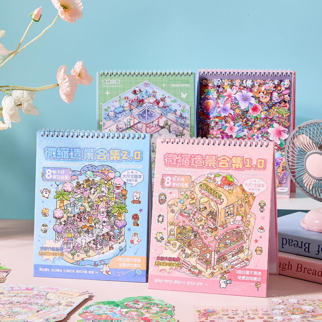 Island series rainbow island fairy tale Island Island shrinking scene diary seal seal for children D A three-dimensional cartoon shed DIY Decorative book