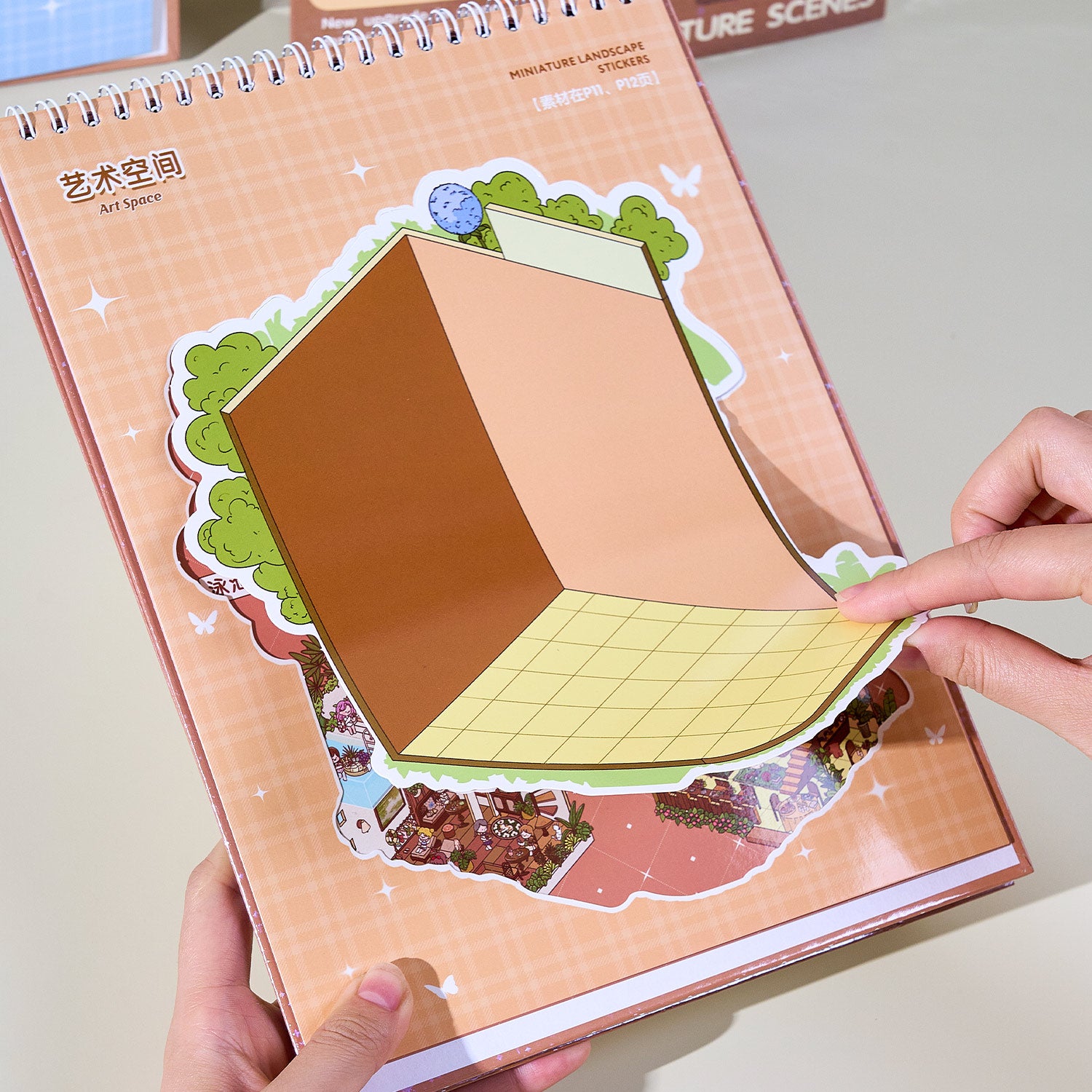 It is a Book of the reduced scene of the strange town. 6 different theme scenes. Can be used for glass metal cup body seal. 3 d Solid diy Decorative book