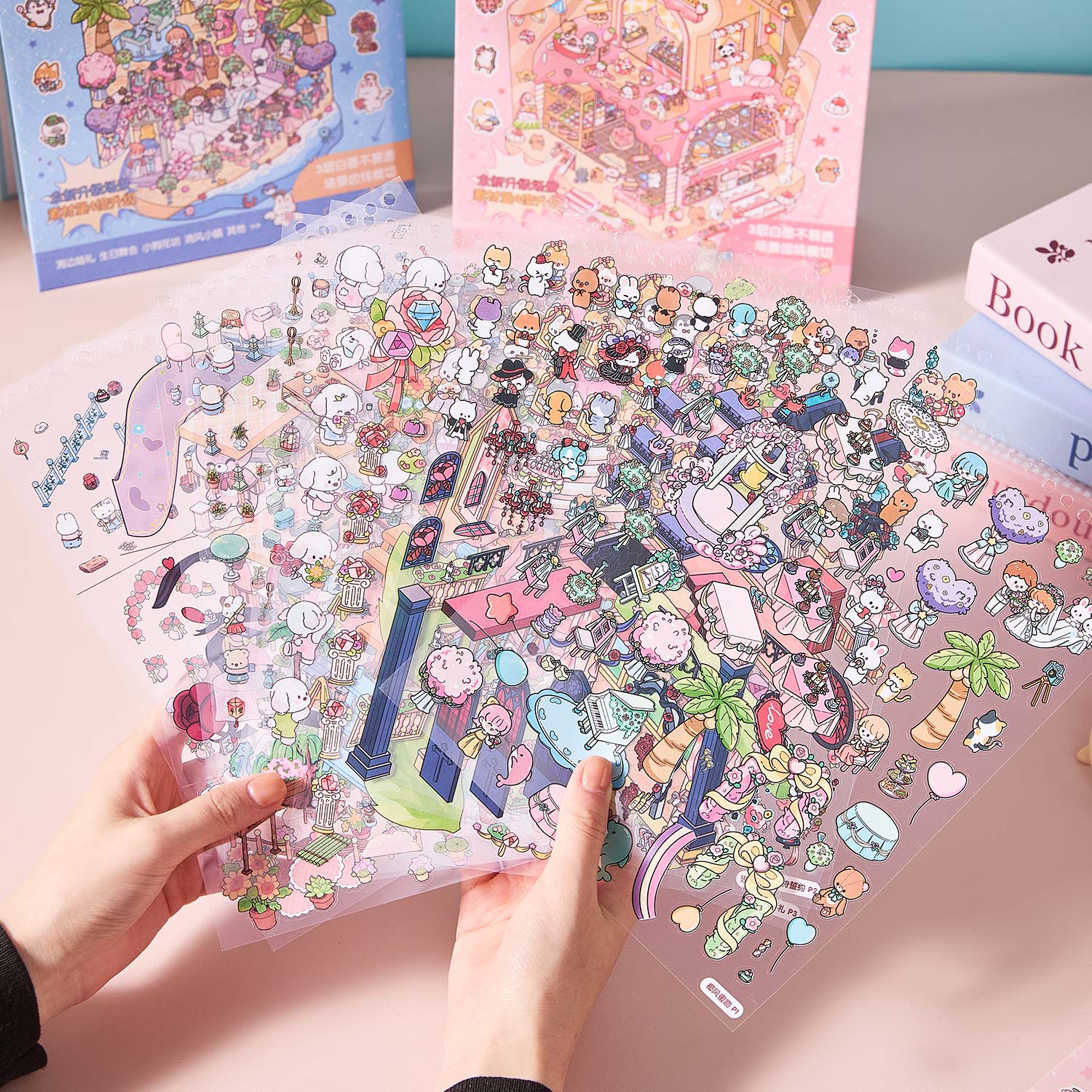 Island series rainbow island fairy tale Island Island shrinking scene diary seal seal for children D A three-dimensional cartoon shed DIY Decorative book