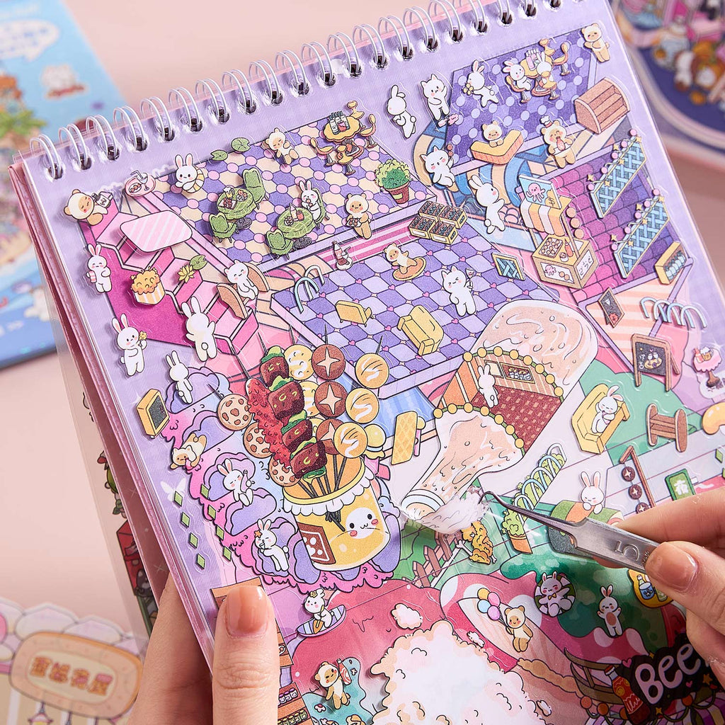 Island series rainbow island fairy tale Island Island shrinking scene diary seal seal for children D A three-dimensional cartoon shed DIY Decorative book