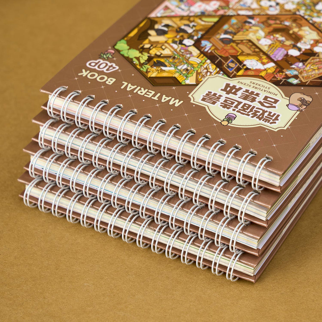 The town of the dream town is a shrinking scene of the town. The seal seal for children is a diverse construction scene D A three-dimensional cartoon shed DIY Decorative book