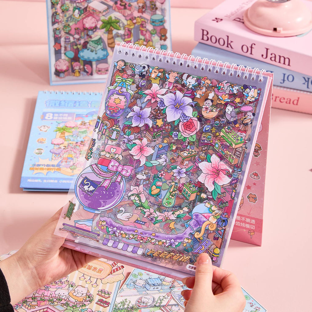 Island series rainbow island fairy tale Island Island shrinking scene diary seal seal for children D A three-dimensional cartoon shed DIY Decorative book