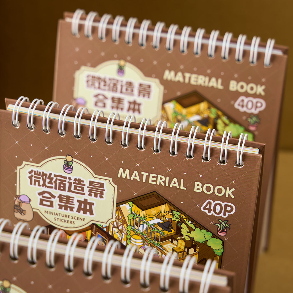 The town of the dream town is a shrinking scene of the town. The seal seal for children is a diverse construction scene D A three-dimensional cartoon shed DIY Decorative book